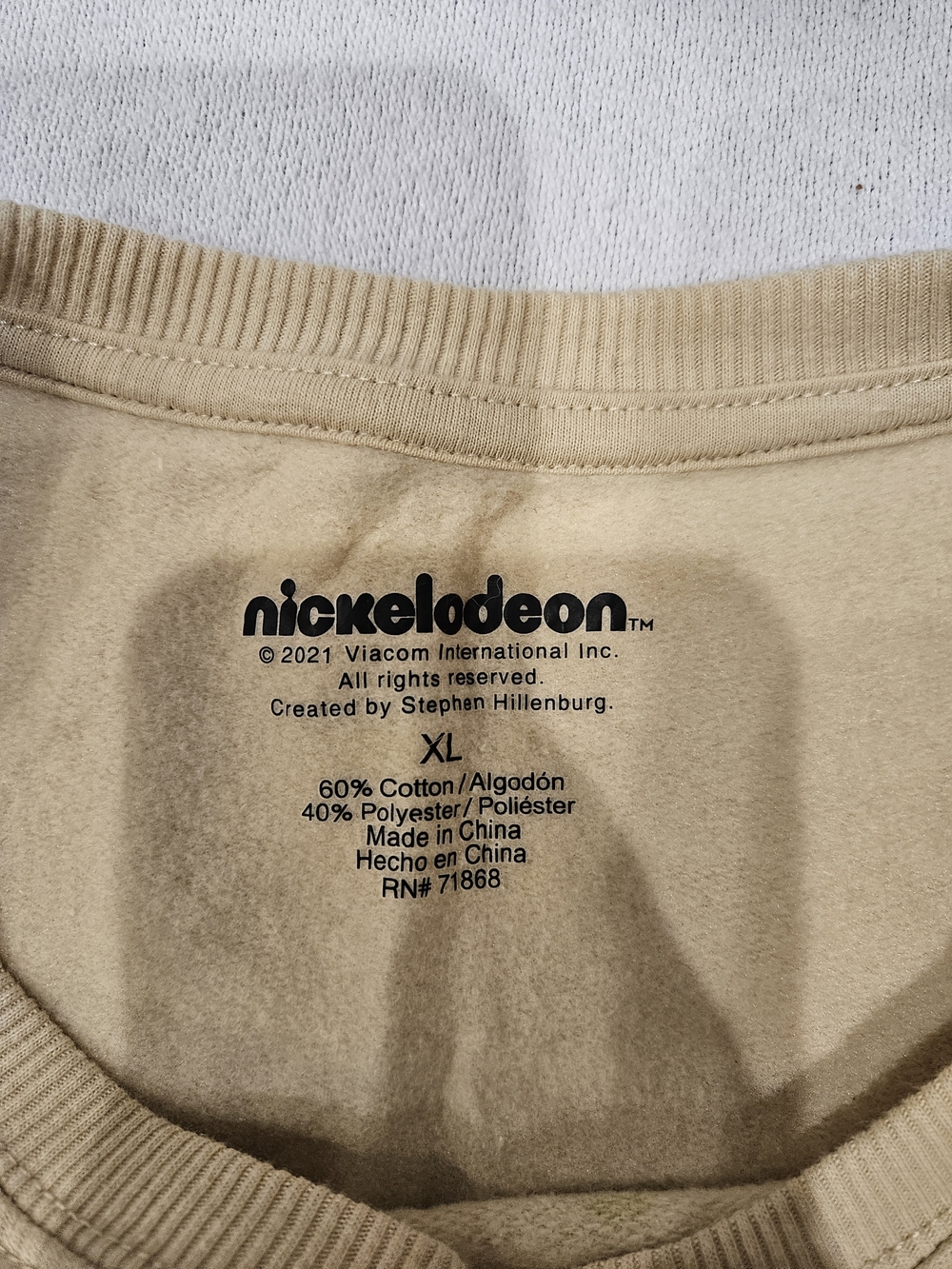 Nickelodeon Beige SpongeBob Crewneck Sweater - Picture 5 of 5